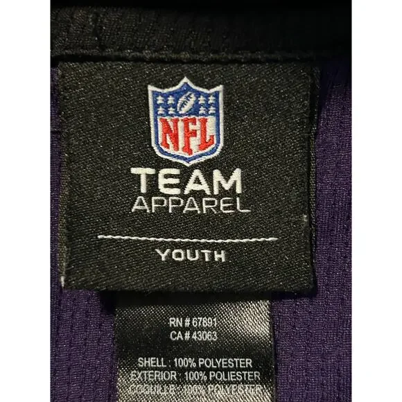 Baltimore Ravens Purple Embroidered Jacket youth sz 14/16 - Picture 4 of 11